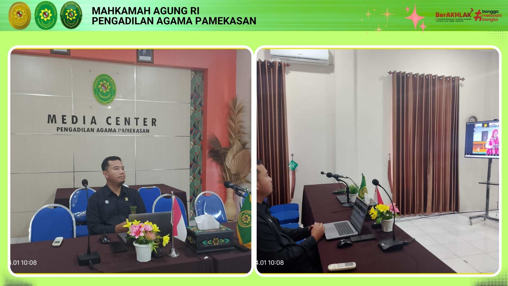 Hakim PA Pamekasan Hadiri Halal Bihalal Virtual yang Diselenggarakan oleh Badilag